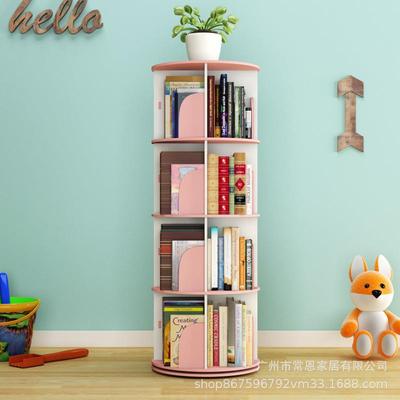 简易置旋转书架物架儿童简SIZ绘本架落家用经地济型客厅小学生约