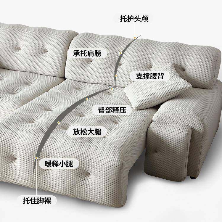 奇堡电动沙客厅电动沙发小户型布艺电动沙发意式自动伸缩沙床罗发