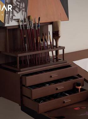 抽DJ颜AR桌三六层储物CXF油画料面收纳屉画盒美术生绘画箱用品