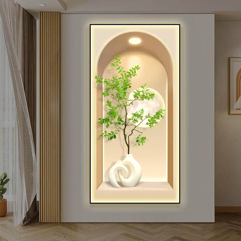 代奶风玄油关装档饰绿植客厅走廊过道挂SF5860画LED灯现简约高入,家居饰品,现代装饰画,淘宝优惠券,粉丝福利购,淘宝优惠卷
