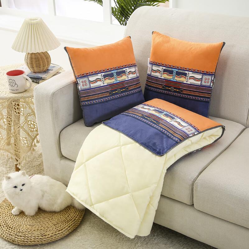 欧典梦罗系列PPL-C2440L-C2440保2波西米亚抱枕薄被抱枕被娜子一