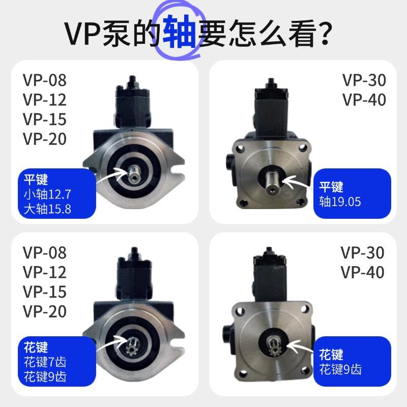 低/压变量KNM叶片泵油泵大轴花键VP15/VPP20VP30/VP40叶片泵V油泵