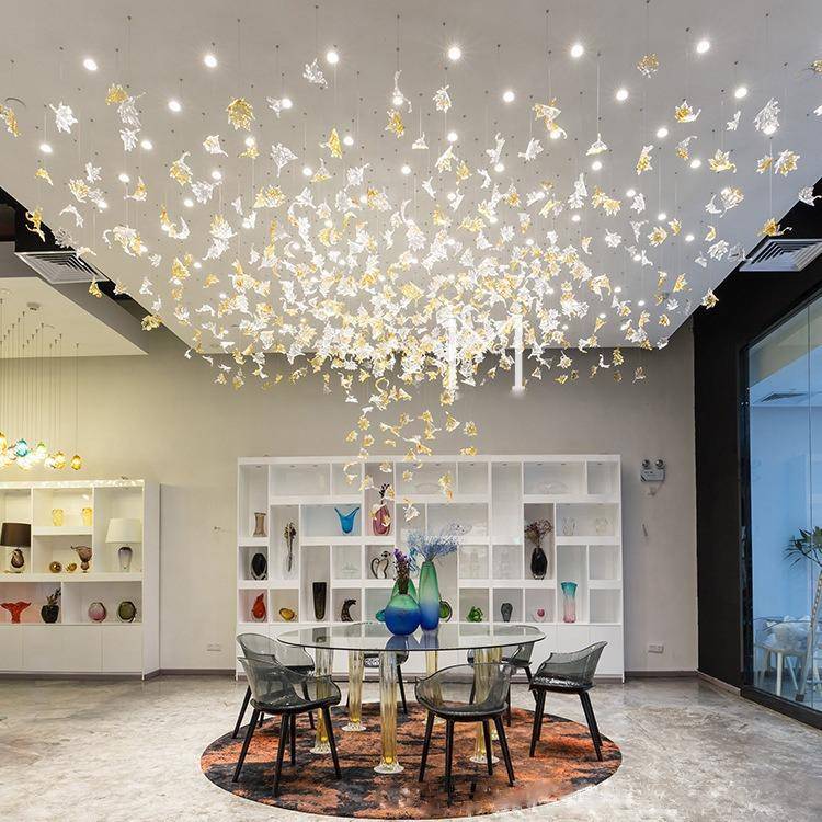 标作琉璃非售楼处艺术制设计师造型56773枫叶场沙盘大厅别墅楼梯