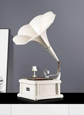 留声机具模酒型摆卧件客厅室柜电视柜道Z1359H01软装饰品桌面摆设