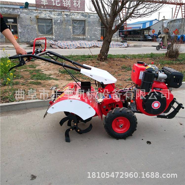 水田手扶机拖拉机耕机大棚手扶翻土四驱GKX自旋走式柴油微耕机厂