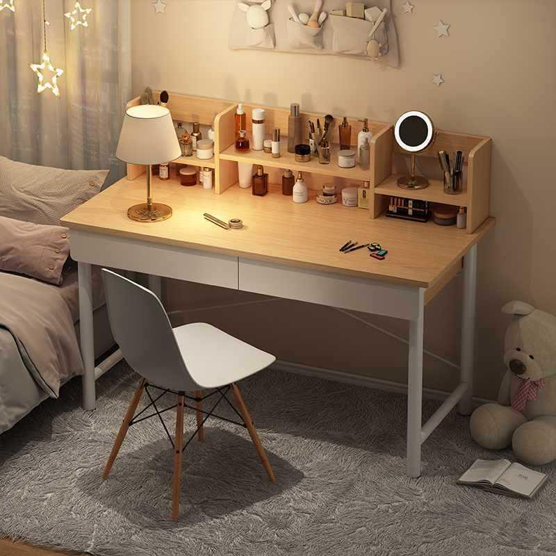 梳妆简台小约现卧室化妆桌出租屋代改造家具书桌WXH电脑桌收纳柜