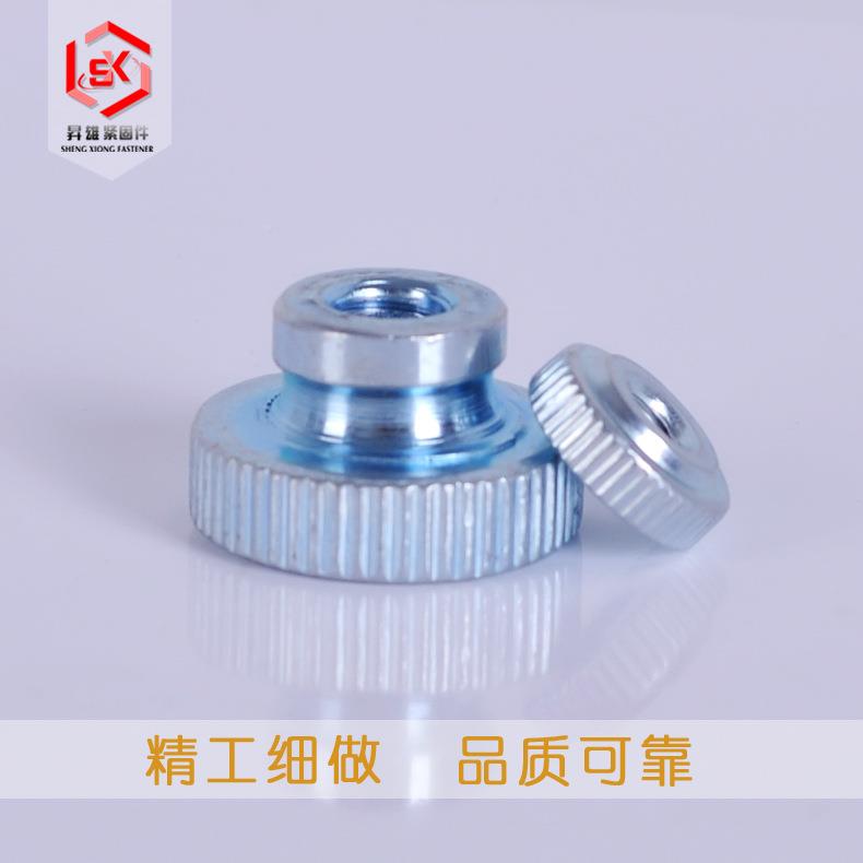 包邮镀镍镀锌GEUUB0滚花薄螺母GB8068滚7花高螺母手螺拧母