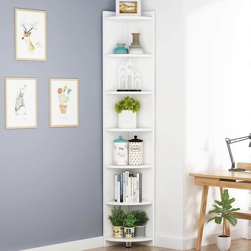 转角墙角三角柜厅沙发侧边储JII物物架置书卧房省空间拐角柜室收