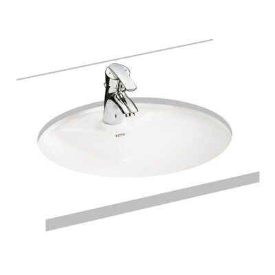 TOTO台盆卫生间家用椭圆形陶瓷台下盆面盆洗脸盆LW965CB（07-B）