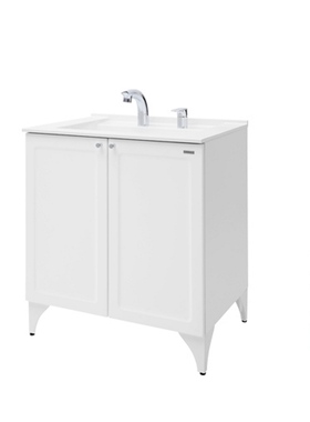 TOTO浴室柜套装卫生间洗漱柜简约白色落地式LDMA075A5GSRWC(06)