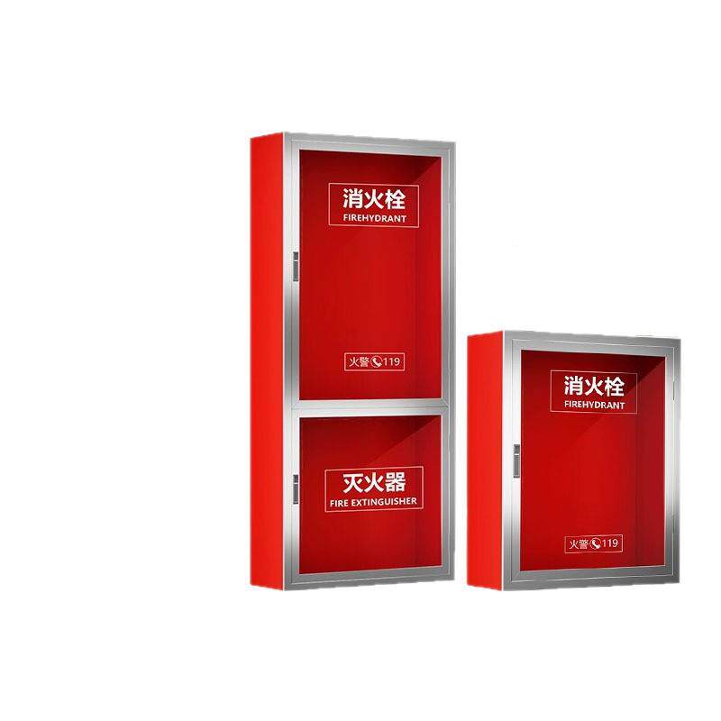 厂家消玻璃门消防箱俊全消防器材玻面板套消防栓箱济加璃厚消火拴