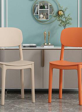 塑料椅子用加厚靠背椅现代简约商用网红餐餐厅73377椅凳户外家桌