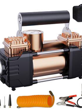 信亿JS1028JS1028车载车用双缸充气率泵大功汽车胎轮电动打气泵充