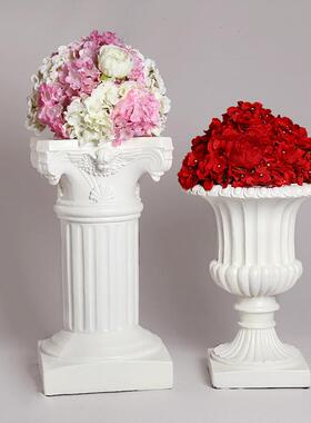 树脂马罗柱花盆庆道具婚礼现场布摆置舞台T台装饰花路OJC婚引件