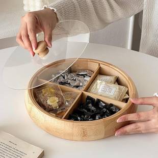 中式可拆卸分格盘无品牌/客厅茶几果摆放果盘水带盖糖收纳果干果