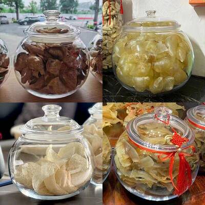 球大容量密封罐茶叶货咖啡陈形皮储存罐干食级74104品PC亚克力收