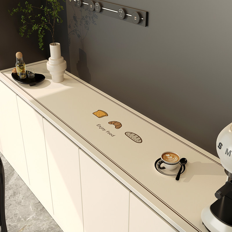 现代简约餐边柜保护垫防水防油防烫可裁剪电视柜桌垫酒柜台面垫子