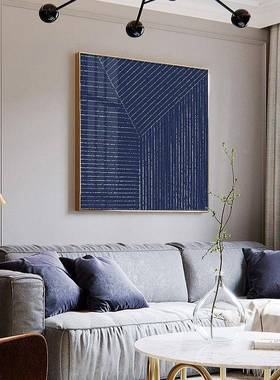 轨迹QX202111现代简约抽象客厅背景墙装线饰纯色条画挂画正方形墙