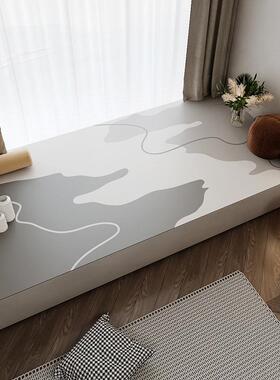 日式防水防滑皮革窗台垫可擦窗免阳剪5.22-L-3台坐垫可裁四季通用