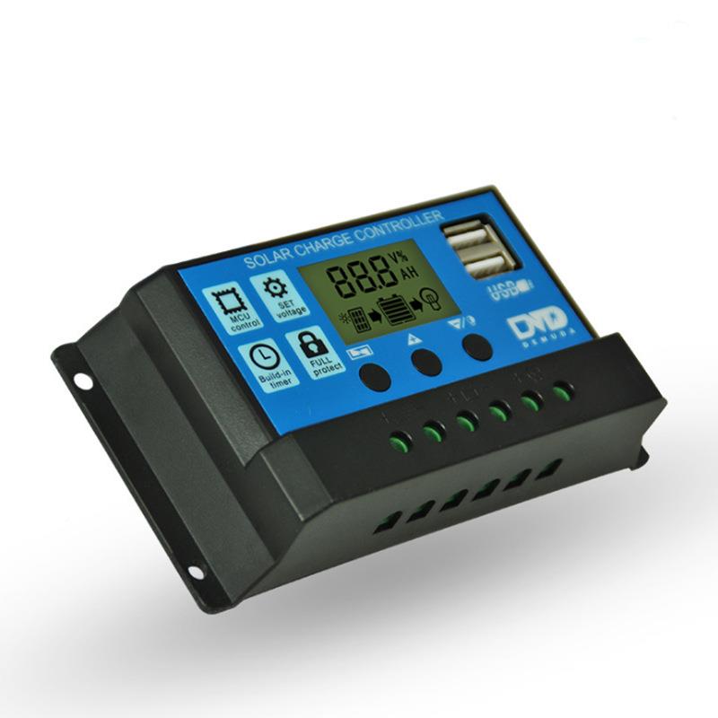 30A太别阳能控制器12V型2430A控制V识全自动通用光伏家充用太阳能
