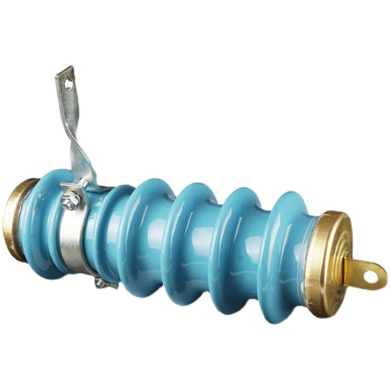 陶瓷氧化锌避雷器10KVo高压防雷器Y5WS-17/50FT户外蓝色金属氧化