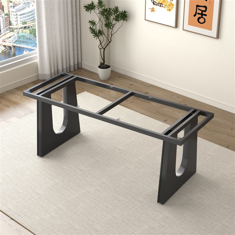 覆古实木桌桌f腿支架岩板奢石餐桌底座桌脚茶桌书桌桌面支撑桌脚