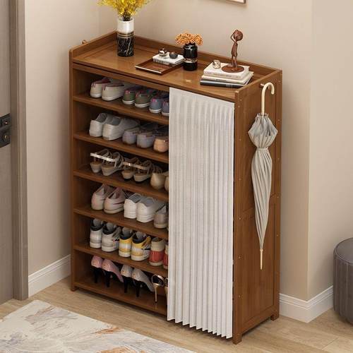 鞋架家用门口层防遮挡帘子简易室鞋柜收OTI纳神尘器多内好看出租