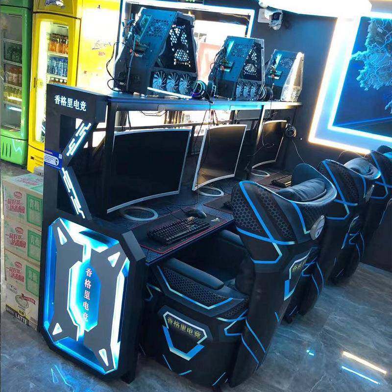 电酒店子网吧水竞双层电竞冷馆台HHU式子家装建材房书家具电脑桌