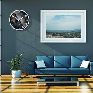 4英寸静音挂钟厅创意卧室705 现代个客性 706钟1表表挂石英钟时尚