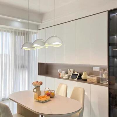 全饭光谱古风款护眼简661约蛋壳奶油新厅餐吊灯餐桌厅创意灯具现