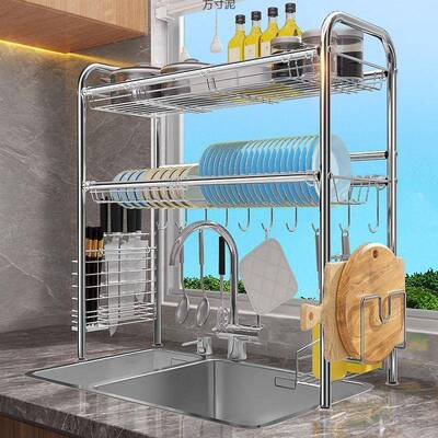 厨房置无品牌/物架碗碟架水品架沥不锈钢收纳架水洗水池上用方家