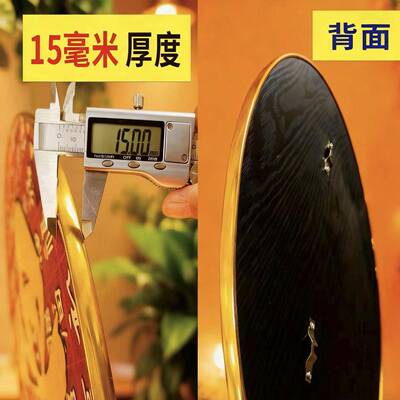 水墨山水FBF45壁画画形新圆式入户玄关装饰流水生财茶室餐中厅挂