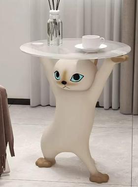 落地摆件妖娆猫家饰品创意猫客厅电柜FHG视沙雕沙型发茶居几大礼