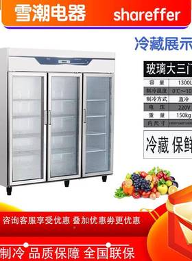 不锈钢玻门藏展示柜四六点菜门柜保璃鲜柜饮料冷藏柜PLI冷立式冰