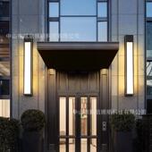 现代简户外壁灯约防8018露天室庭院灯花园别墅围墙水柱子灯厂家茶