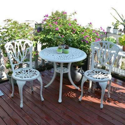 阳椅户外铸铝桌椅花园桌椅三PDF件套桌庭院门廊椅茶子几小桌套台