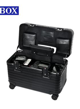 颜值黑色航空仪器箱全铝合金拉939杆箱空旅航行外出高携带仪器设