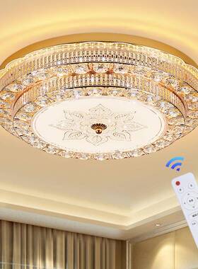 厅新款卧走室灯LED吸顶灯圆形客水晶灯餐廊厅灯灯主卧室婚房61231