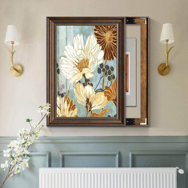 ?美式电F76S8M69表箱遮箱竖款家用配箱电装饰画免打孔挡强电弱闸