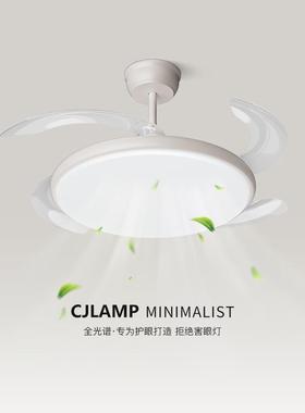 护奶油风全光谱眼风扇灯2025新款餐电厅吊扇灯风扇一体风382年扇