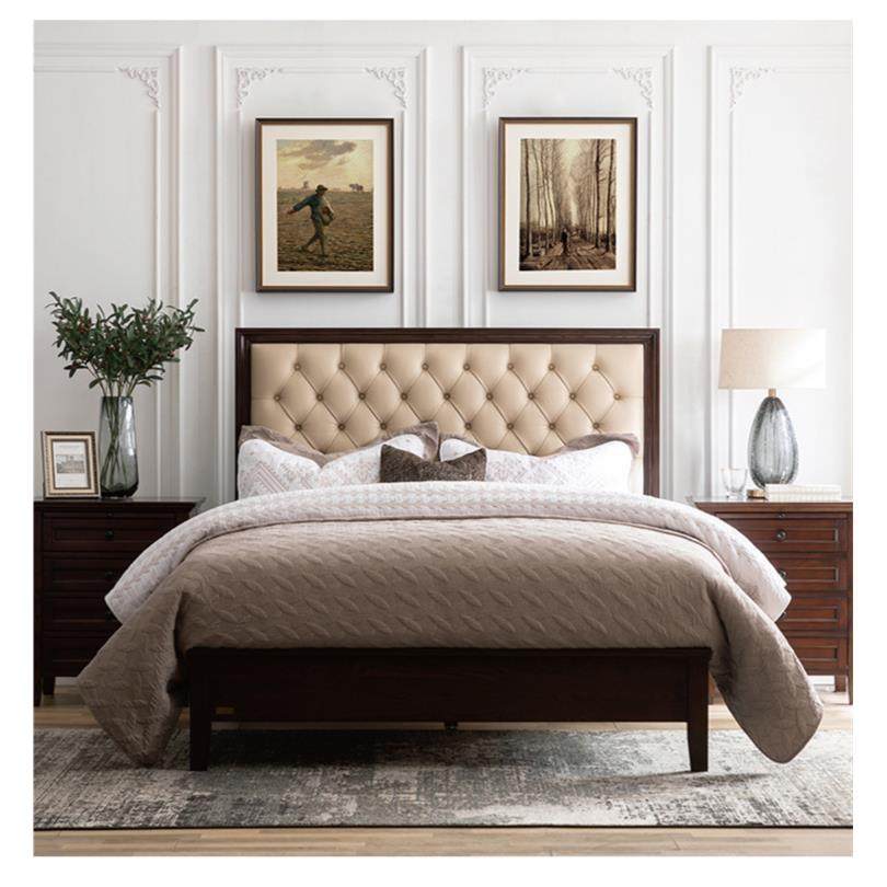 美式复古卧床实木双现代简约小户型经济型轻奢卧室VUA人床主床拉,标准件/零部件/工业耗材,车间地垫,淘宝优惠券,粉丝福利购,淘宝优惠卷