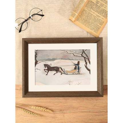 ?RPF765678T4T复古相框墙挂画尺框装裱4k开素描1八2寸16小24大寸a