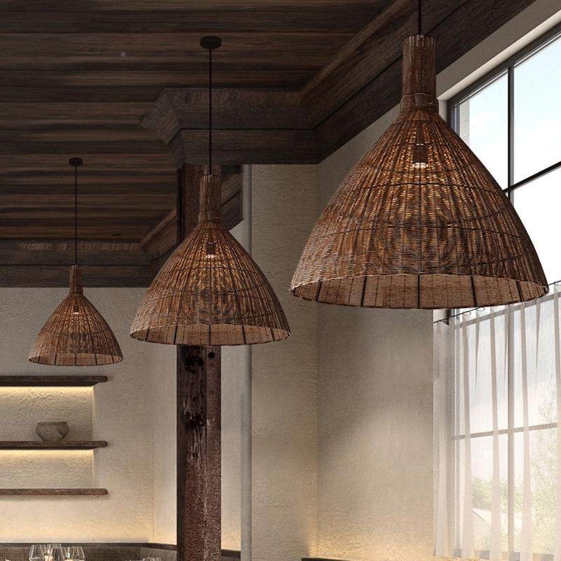 日式藤编吊灯禅928民宿手餐厅吊灯客厅卧室藤田园工编意织艺复古,家装灯饰光源,智能吊灯,淘宝优惠券,粉丝福利购,淘宝优惠卷