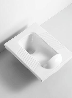 陶蹲瓷便85515池坑酒店卫生间厕所大便器工套程家箱用水装蹲厕蹲