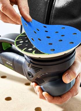 BY陶R0NET7OOLS拜恩汽车干磨砂纸瓷磨料植绒6寸1孔抛光圆盘砂DBP1