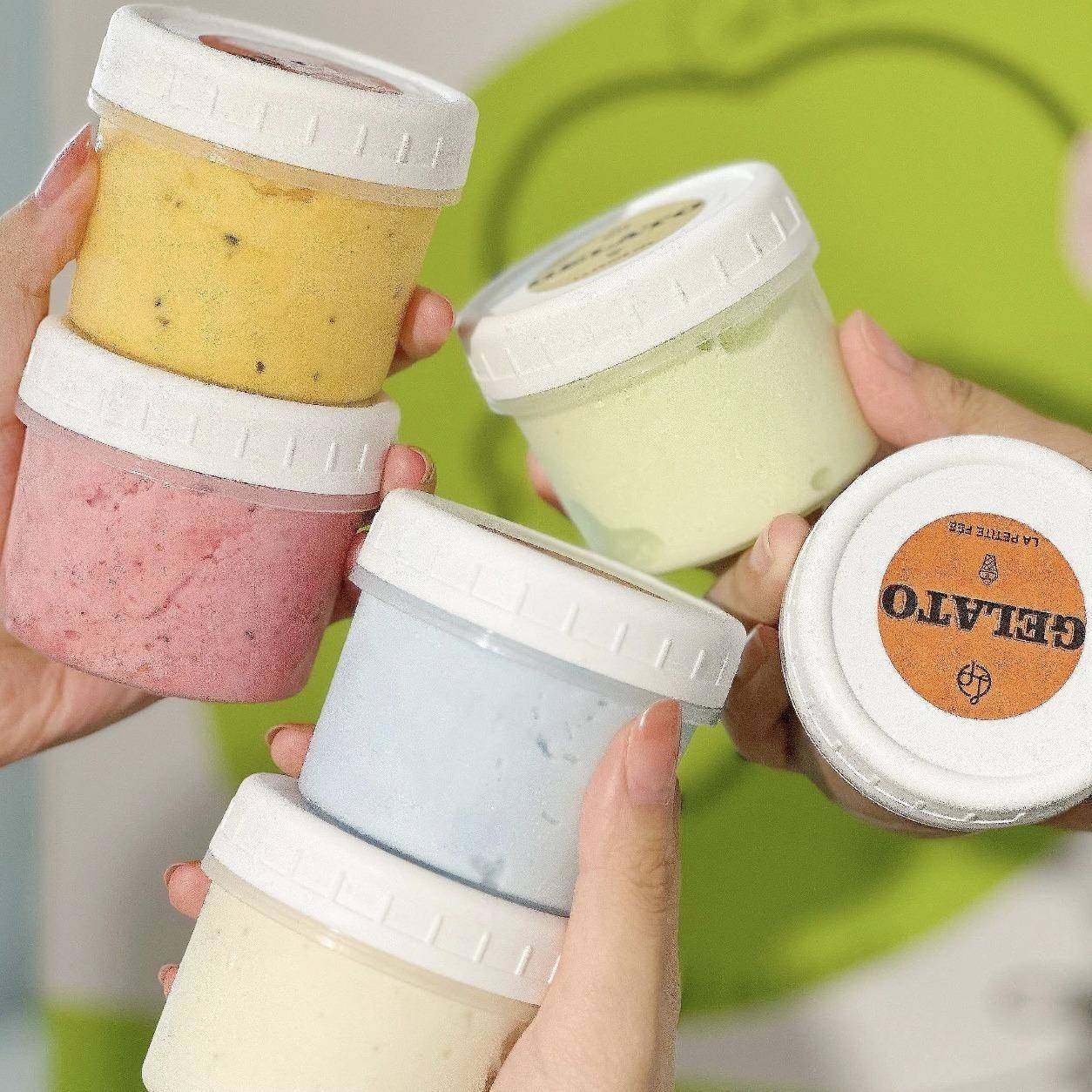 冰淇淋LNH杯一次性用希腊酸奶工盖g手el商ato甜品可冷冻带布丁雪