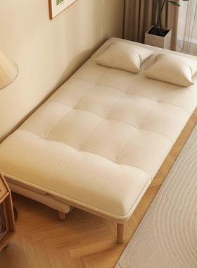 沙发床双人户客厅不占空间出型租卧室直62842排实木房布艺沙发小