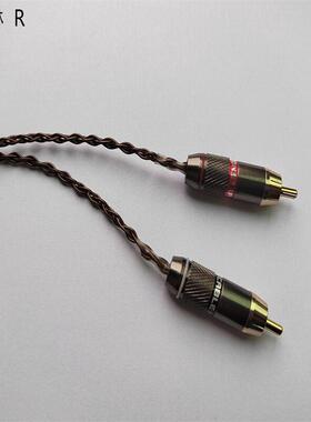 2.m5m分二RATACA莲一花音频线4.43音.56.35转双莲花功放响8股镀银
