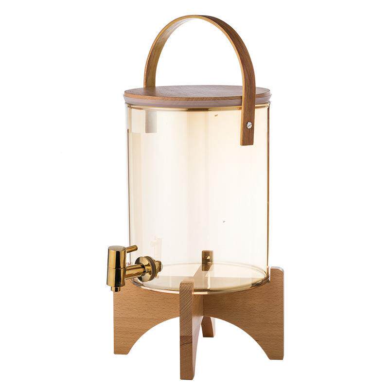 ◔容量耐高温轻奢MPF热储水玻冷水装壶套带龙头凉大水璃桶茶家用果