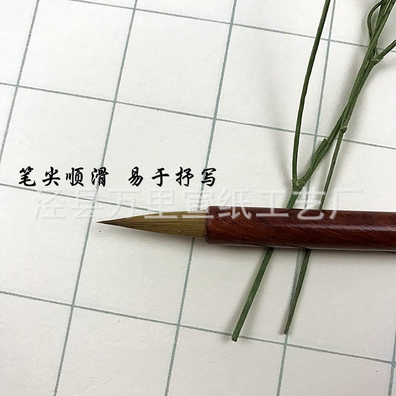 安楷笔徽泾小县宣笔大师制作狼毫毛笔韧性耐用抄经小楷毛小楷